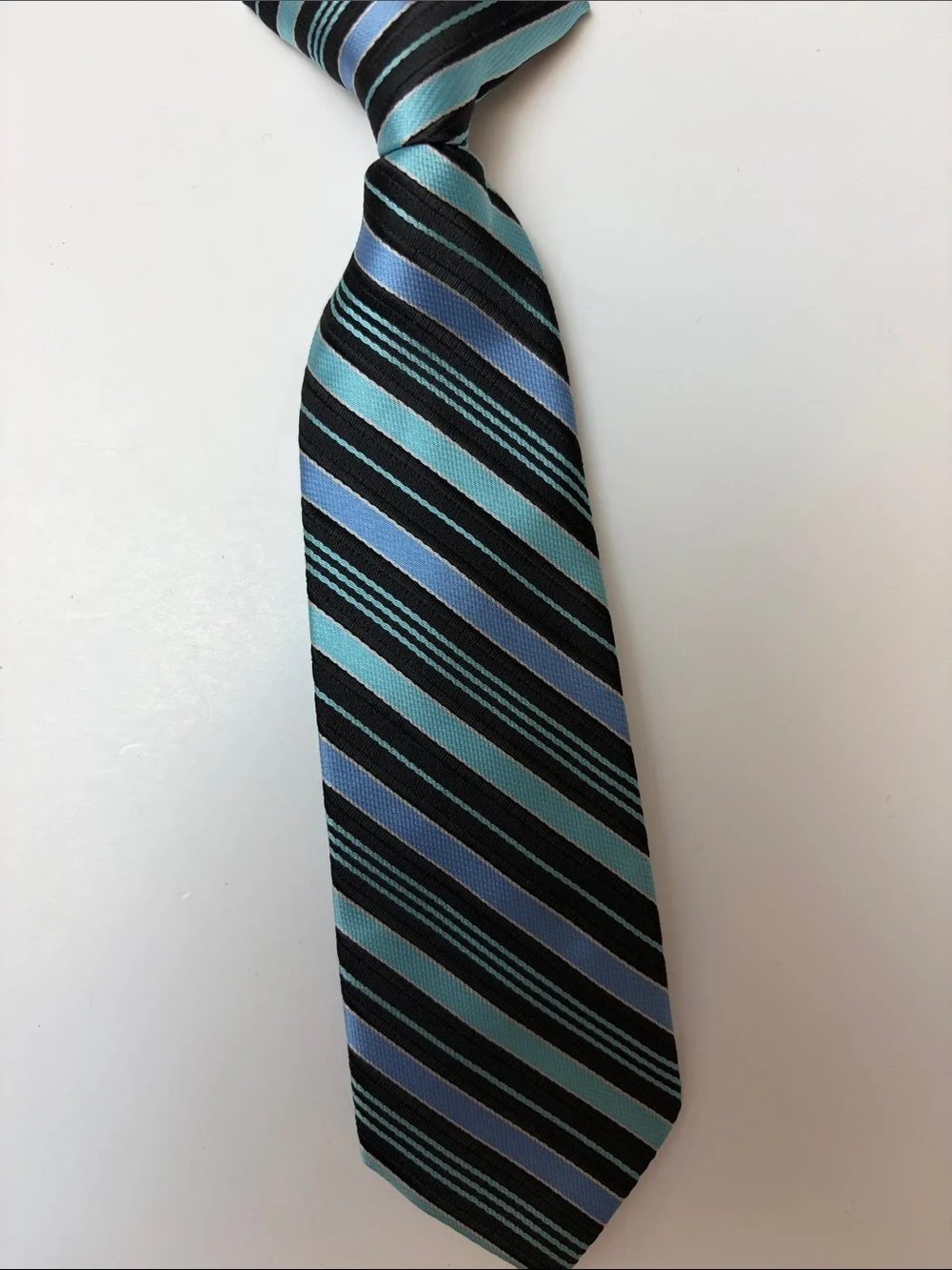 Boys Neckties Bowtie Lot 4 Piece Clip On Plaid Stripe Blue Red Orange Formal